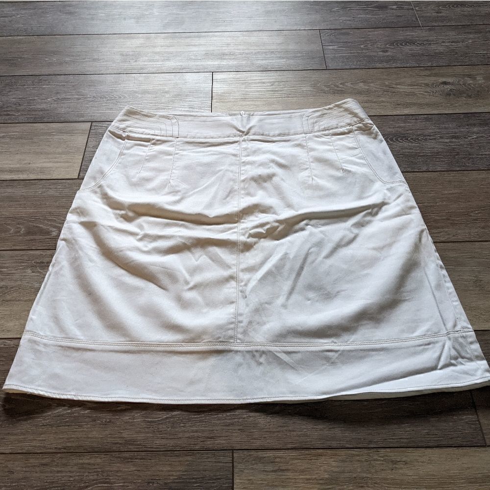 Elena Solano white cotton skirt with pockets size 14